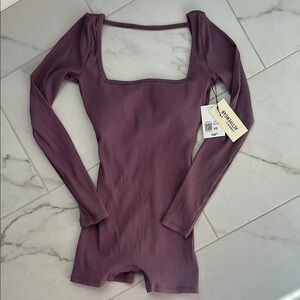 Forever 21 Active Fitted Square-Neck Romper